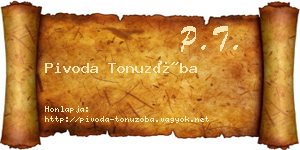 Pivoda Tonuzóba névjegykártya